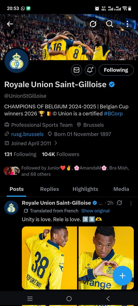 LittyPage19274's tweet photo. More than 50k people have followed USL since Mofokeng joined https://t.co/iFbxziK5xG