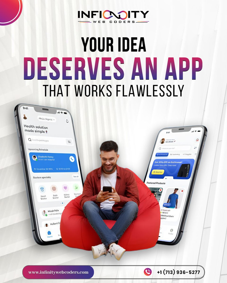 infinitywebcod's tweet photo. Turn your app idea into reality.
Infinity Web Coders builds fast, scalable, and user-friendly apps designed for growth.
📞 Call: (713) 936-5277
🌐 Visit: https://t.co/7jhTk5Xw5e
Let's build your app today.
#AppDevelopment #MobileApp #AppDesign #InfinityWebCoders https://t.co/jdXzxPYYoR