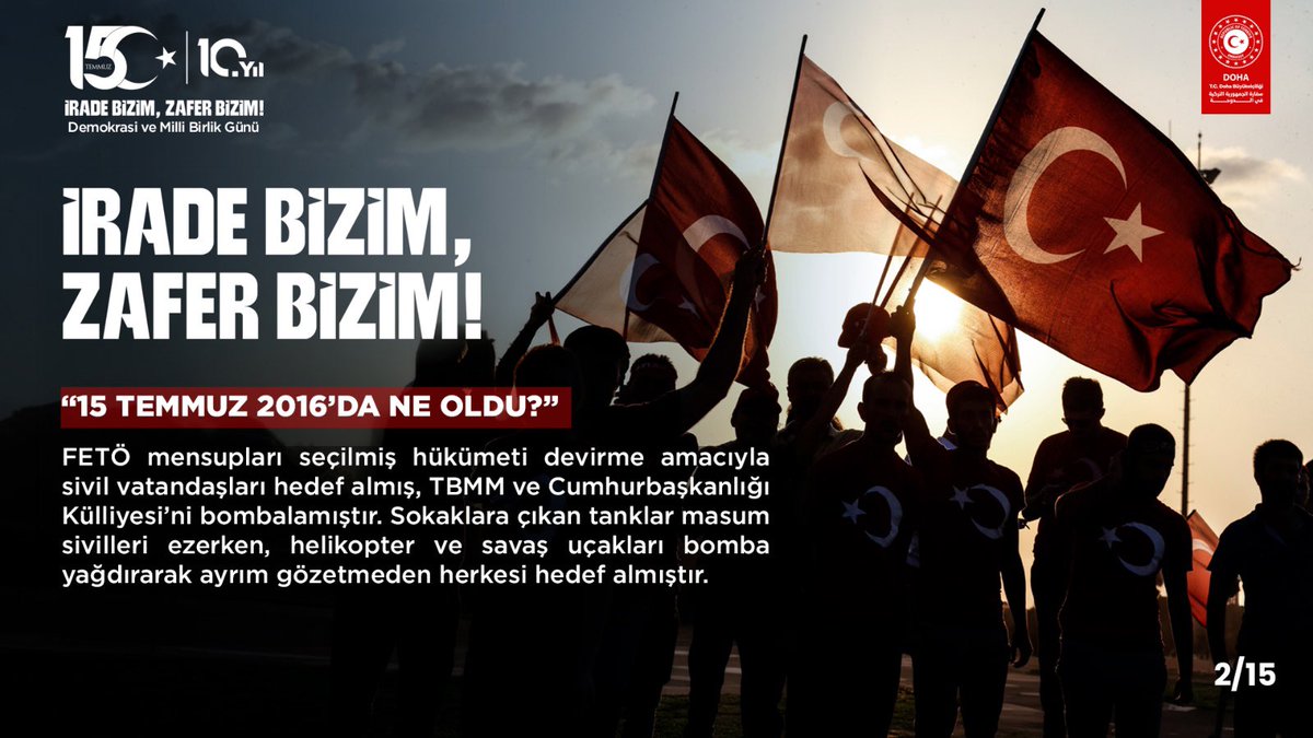 TC_DohaBE's tweet photo. İrade Bizim Zafer Bizim

الإرادة لنا!
النصر لنا!

Victory of Türkiye https://t.co/3KQCpMD8rz