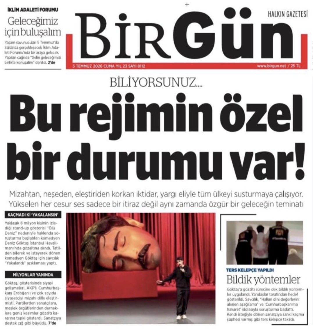 classingworking's tweet photo. BirGün gazetesinin füze manşeti 🔥 https://t.co/kIPKEMCscJ