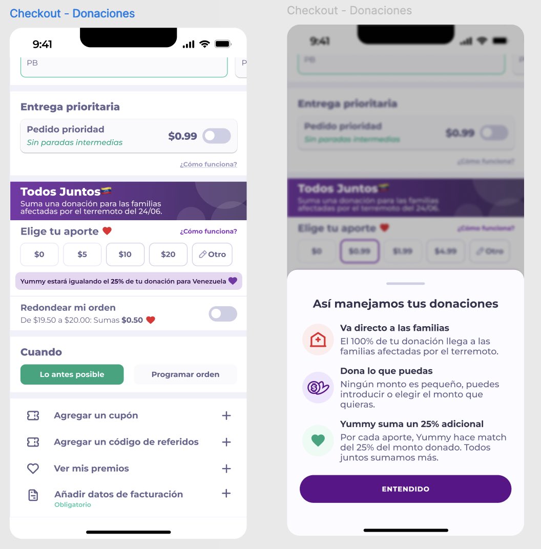 metavarce's tweet photo. Ahora en cada orden de delivery en la app de Yummy vas a poder donar directamente a la causa de manera totalmente opcional. 

El uso de los fondos recolectados con cada orden será expuesto con transparencia en https://t.co/zzNGMmfbeG

Todos juntos ✊🇻🇪 https://t.co/AGUO3YA0cx
