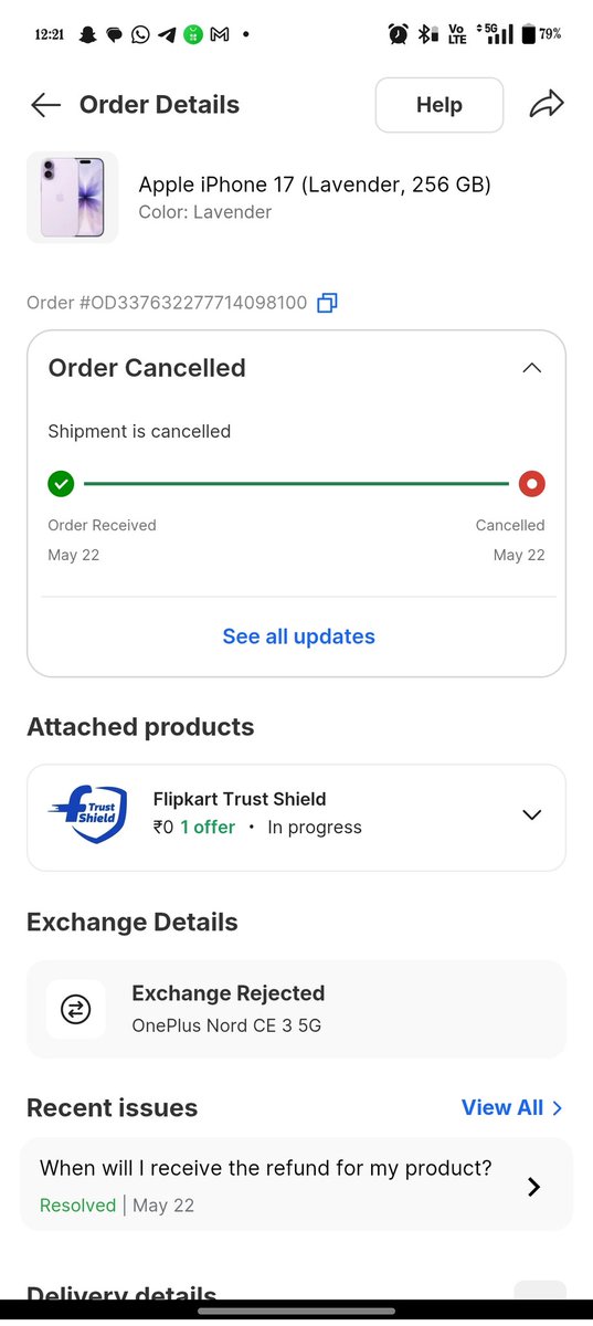 GarimaJ72326592's tweet photo. Dear Flipkart,
Please stop fooling people.
You are starting a sale on what basis?
Sale is going to start from the 4th of June & guess what? Order is cancelled on the 3rd of June at the exact same time I have ordered. #FlipkartSale #Flipkart #Stopmisleading https://t.co/912fxRtUhT