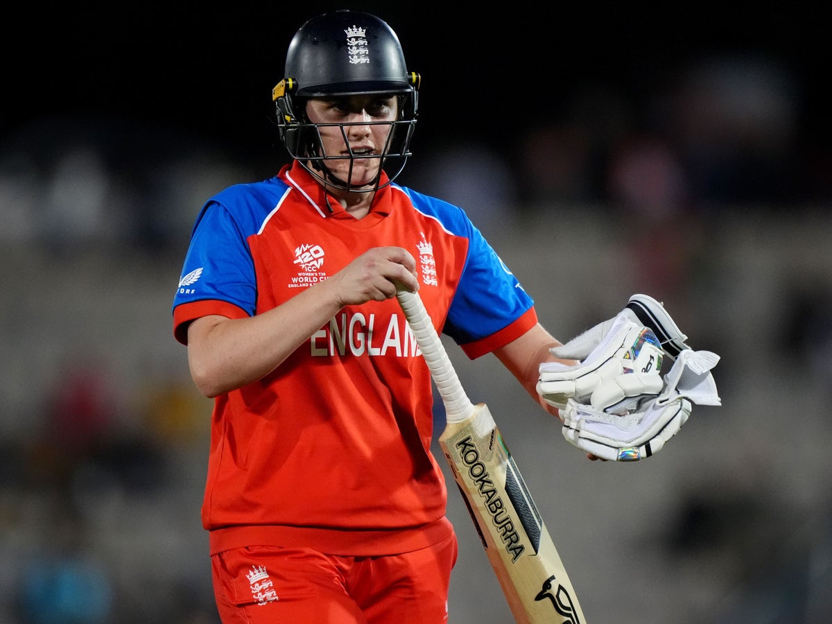 CricUniverse7's tweet photo. Captain Nat Sciver-Brunt played a fascinating knock of 75(47) runs

England 🏴󠁧󠁢󠁥󠁮󠁧󠁿 scored 157/5 in 18.4 Overs. 

#ENGWvSAW https://t.co/7pbVFHqQSh