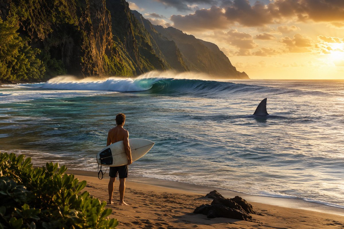 surfreportbr's tweet photo. O mar está perfeito. O sol está nascendo. Mas nem toda sessão depende apenas do swell... 🦈🌊
No surf, saber a hora certa de entrar na água também faz parte da aventura.
#Surf #Surfing #Shark #Ocean #PerfectWave #LineUp #RespectTheOcean #BigWaves #WaveHunter #SurfLife #Sunrise #Adventure #SurfReport #Nature