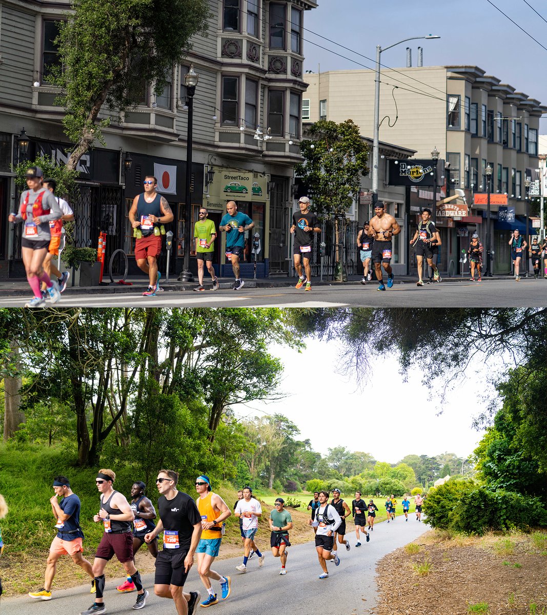 theSFmarathon's tweet photo. Choose: Running through the city OR through nature? 🏙️🌳

#SanFranciscoMarathon https://t.co/dM9OMxEMeL