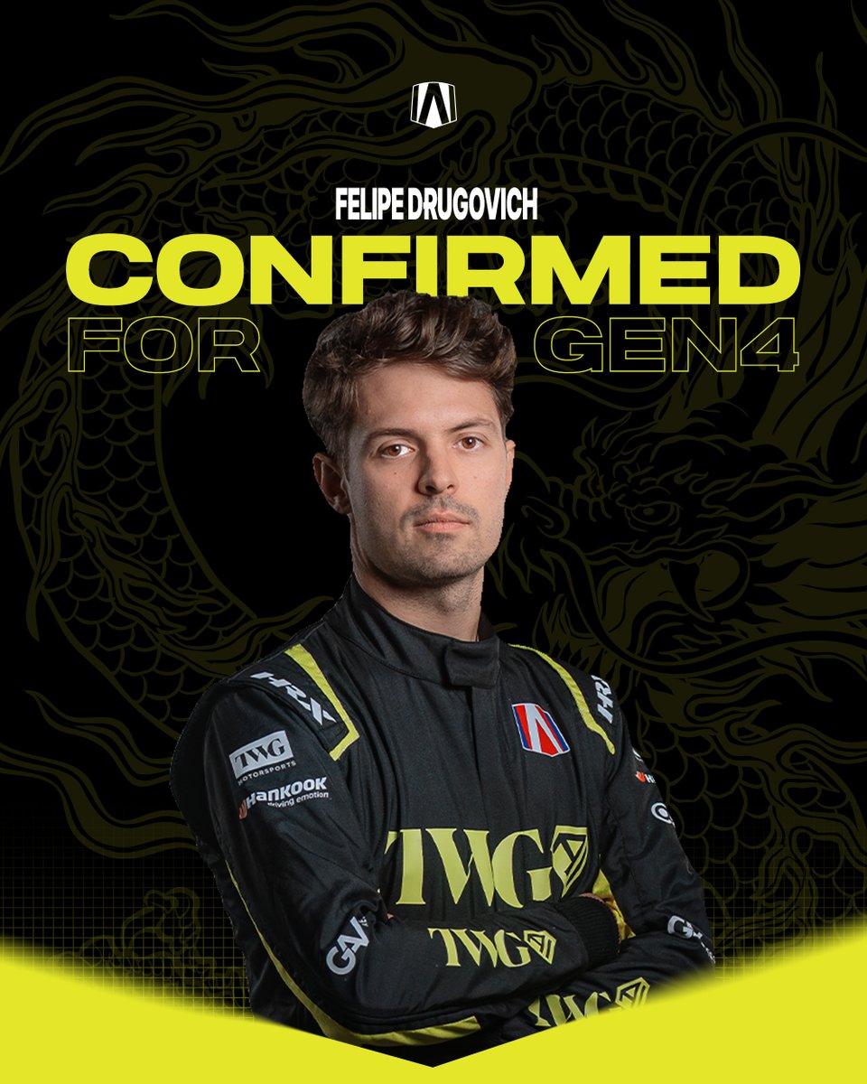 AndrettiFE's tweet photo. A new era, same mission 👊

Felipe Drugovich is confirmed to return for the 2026-27 season https://t.co/xmbGFZ3hcm
