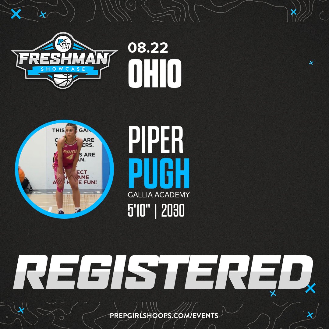 PGH_Ohio's tweet photo. Welcome Class of 2030 Piper Pugh (@piperpugh2030) of Gallia Academy HS to the @PGH_Ohio Showcase @ Mintonette Sports (FieldhouseUSA Courts). 

🔥🏀 #PGHFreshmanShowcaseOH 🏀🔥

Register NOW! 👇  
https://t.co/QqSoUkpzoJ https://t.co/Y8QBcTLD6G