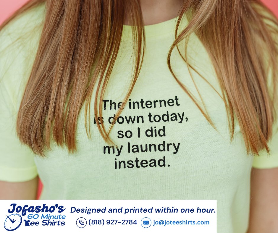 JofashoS's tweet photo. From last-minute gifts to unexpected events, our one-hour printing service is built for real-life situations.

Call us at (818) 927-2784 today for our quick services!

#Jofashos60MinuteTeeShirts #Tshirts #1hourT #customtshirts #tshirtdesign https://t.co/uMh8W3N8WA