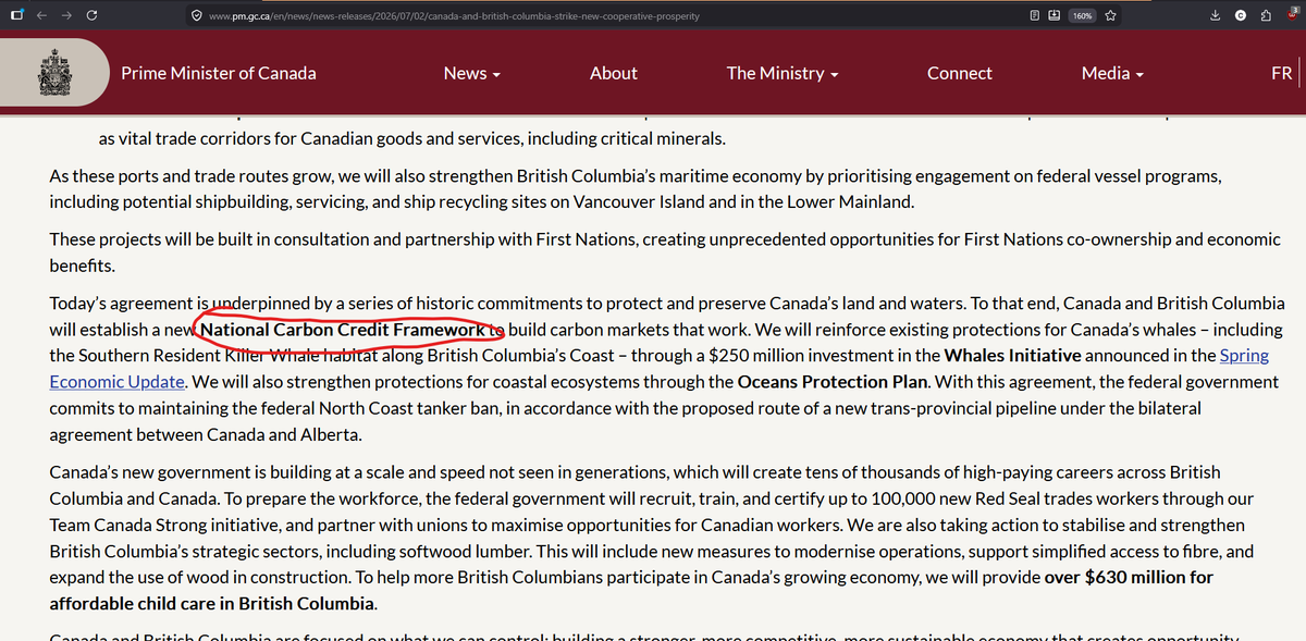 Weird_Canadian's tweet photo. Ah yes this is exactly what I Imagine Carney would do.

Guess what? We are now building out a Carbon Credit Framework System. Do you know what that means? Everything's going to get a carbon score. 

You are going to be judged based off of how much carbon you use. 

Meanwhile our prime minister can fly all over the world for 60% of the year and not be penalized for any of his carbon usage. Actually the taxpayer is paying for his carbon usage. 

Rules for thee, not for me 🤷

#cdnpoli #cdnmedia