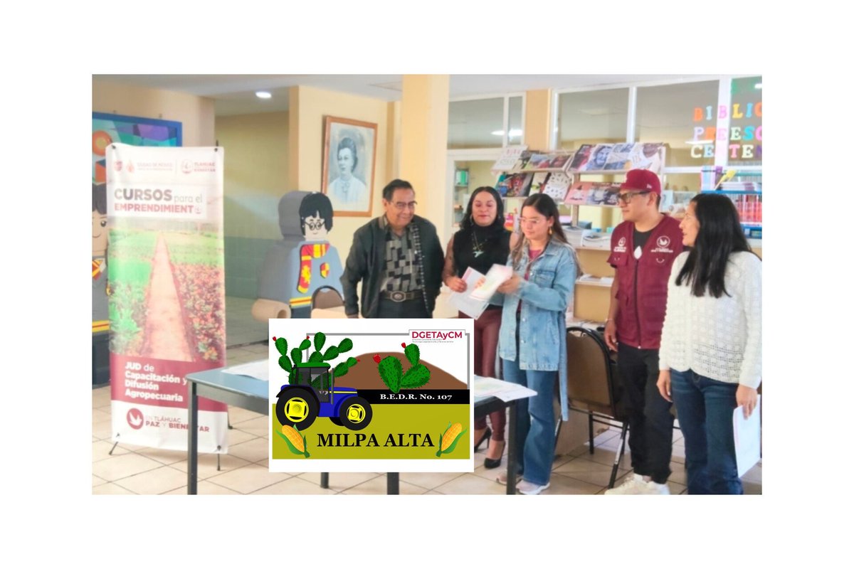 107Brigada's tweet photo. Termina un ciclo de capacitaciones para #emprendedores de  #Tláhuac agradecemos a  la Unidad de Capacitación y difusión Agropecuaria.

Tambien a los responsables de la Biblioteca Rosario Castellanos Figueroa.
#Dgetaycm #somosdgetaycm #brigada107 
@DGETAyCMOFICIAL
@dgetaycmedomex https://t.co/XYUtfdjYaL