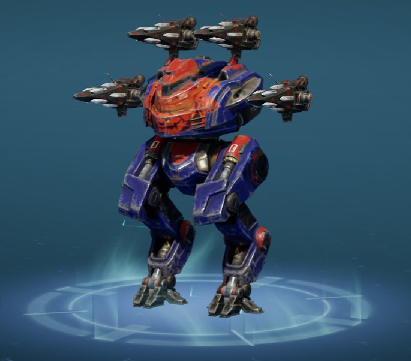 ciber_rich's tweet photo. The G.I. Patton robot with four mounted Aphid light homing missile weapons was my favorite to navigate early in the history of War Robots. Nowadays, it's pretty much obsolete. The image is a screenshot of exactly how mine looked. #WarRobots #GIPatton #Aphid https://t.co/lP39rzMeP0