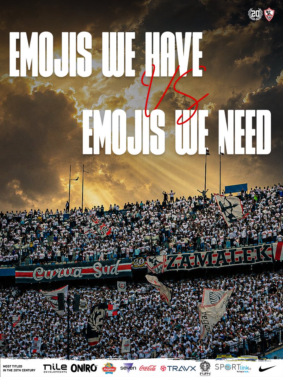 ZSCOfficial's tweet photo. EMOJIS WE HAVE VS. EMOJIS WE NEED ⚪️

#Zamalek | #MostTitledIn20C | #الزمالك_أولًا | #أكبر_قلعة_رياضية https://t.co/lnxLBmhWds