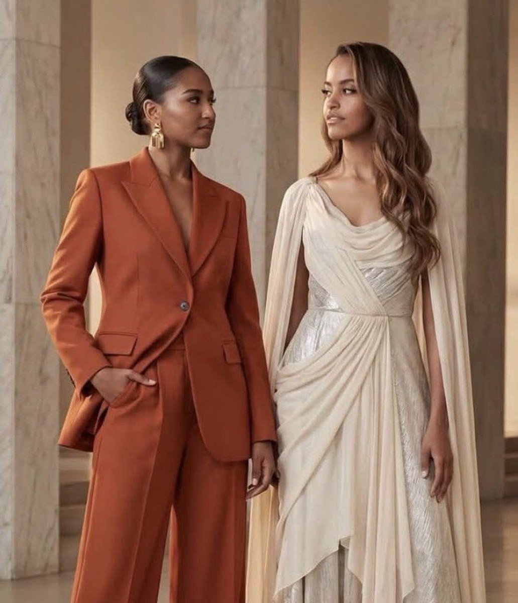 fwskiiii's tweet photo. Malia and Sasha Obama. Stunning 🖤 https://t.co/ZGjZBWsc1S
