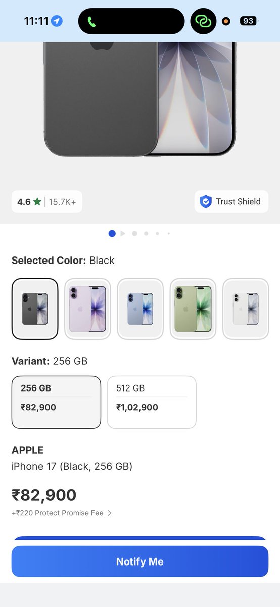 Puneethtr00's tweet photo. Im not able to understand what is happening here. Same mobile for a normal user its 75900 but im a flipkart gold member and with sale live my accs shows 82900. #flipkart #flipkartgoatsale https://t.co/rP4PPwsr2E