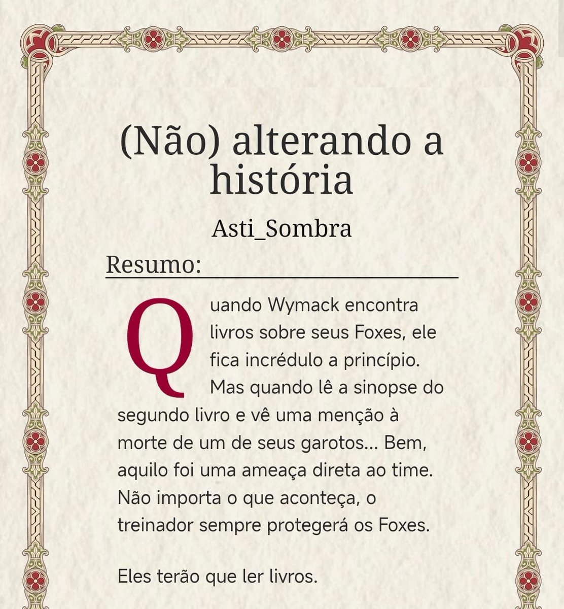 aftgdrismos's tweet photo. Eu tenho duas que gosto e já li/estou acompanhando, para mais estou colocando o link da tag

https://t.co/p3BBRjRsqG

https://t.co/U31WA8GncW

https://t.co/4Ge7m6Nn52 - Link da tag do ao3

- 🐓 https://t.co/5D7pHj2ovE