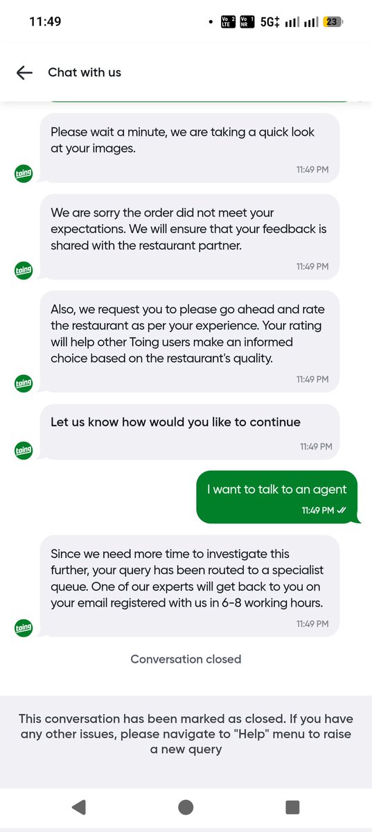 yrvreal's tweet photo. @toing_it @SwiggyCares @Swiggy @WeAreSwiggy I have received non veg items from burger king nexus mall Mysore, had ordered complete veg items through toing , order I'd : 241982666022647
Also completely unsatisfactory response from Swiggy customer care team! https://t.co/bjnWRIAG5e