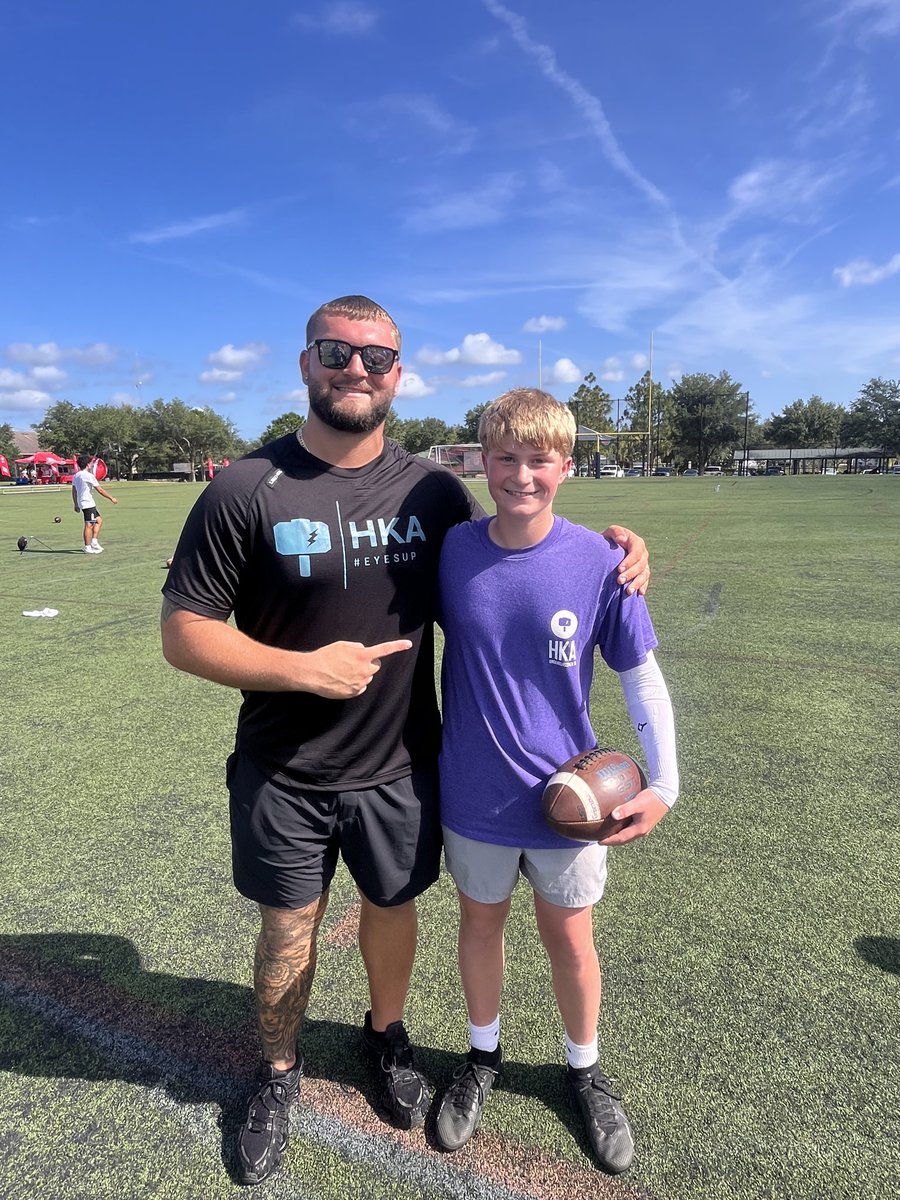 granzow_ryan's tweet photo. I had a great time at the HKA Underclassmen 55 camp. I want to thank all the instructors who helped me improved. My fastest 14 yard punt snap was a .72

@brickiesfb 
@HKA_Tanalski 
@TommyZozus 
@LukeGranzow https://t.co/349JSAi91G