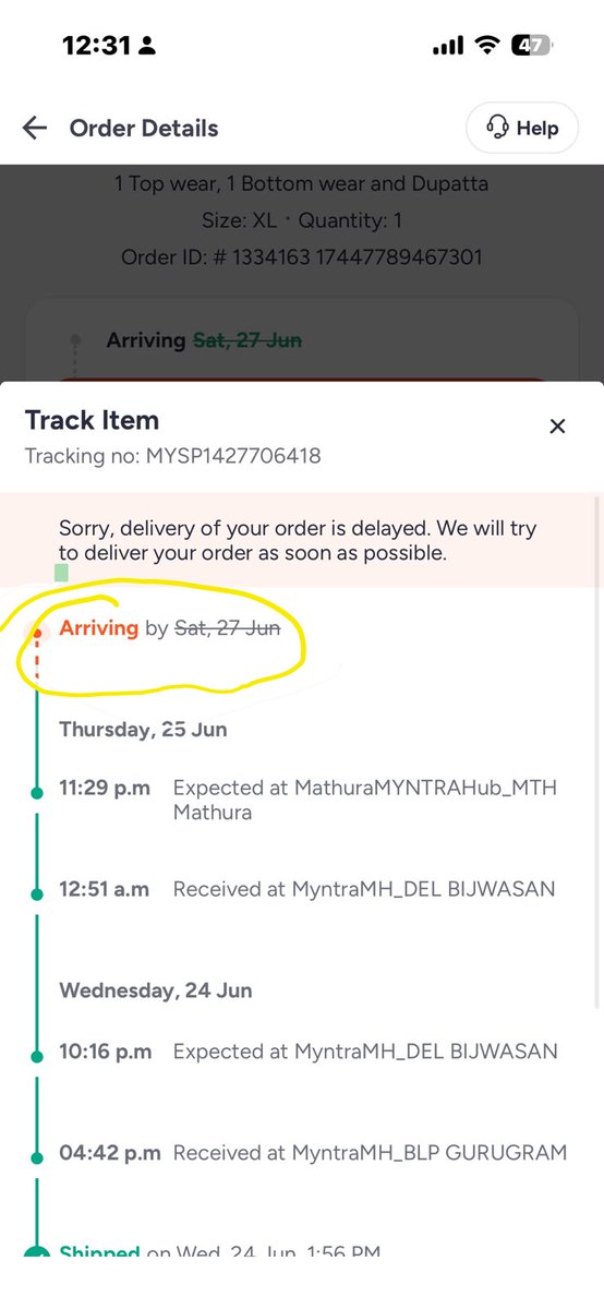 AakashT42468's tweet photo. @MyntraSupport Order was due on 27 Jun. On 30 Jun, your support said a complaint was raised. Today (3 Jul) I was told no complaint exists. Now you won't cancel without deducting the platform fee. Why should I pay for your delay?Cancel my order &amp; issue a full refund. https://t.co/ubU5ooDl0P