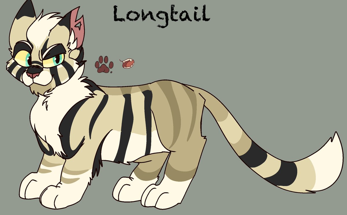 duotail's tweet photo. Actual final Longtail design!

#warriorcats https://t.co/k66KamyIZf