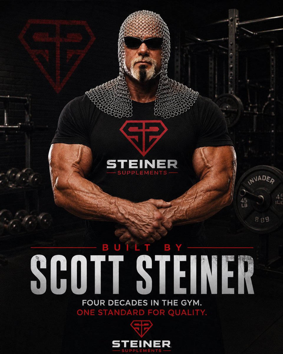 ScottSteiner's tweet photo. Everybody wants to put their name on somethin’

I wanted to put my name on somethin’ I’d actually take.

I’ve spent over 40 years in the gym. I’ve seen every trend come and go.

That ain’t what Steiner Supplements is about.

If it wears my logo, it’s gotta earn it.

That’s The Steiner Standard.

💎 @SteinerSupps
#HollaIfYaHearMe