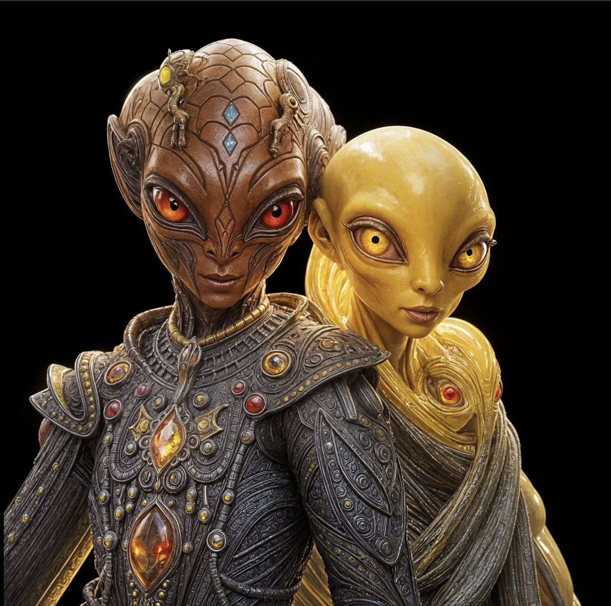 LGIS_MUSIC's tweet photo. Gay duo Strawberry (left, known as the "commander" of the LGBTQ band Lady Gaga In Space ©™) with his partner-for- life LEMON (lead male vocalist) 
Both play synthesizers. 
The digital masks estimated $100,000+ each.
#LadyGagaInSpace #music https://t.co/MiCtKLfx9G