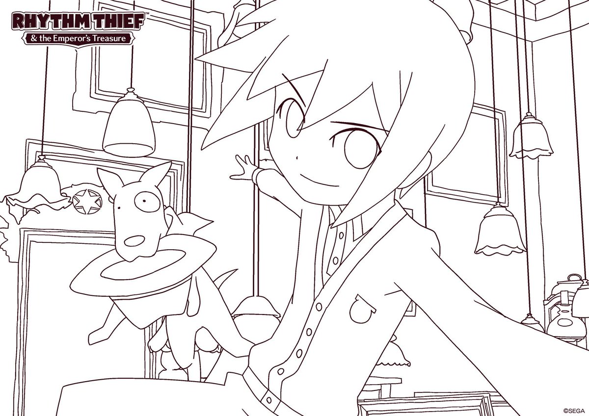 RadRhythmThief's tweet photo. Official Rhythm Thief Coloring Sheets https://t.co/nxTlAkl48T