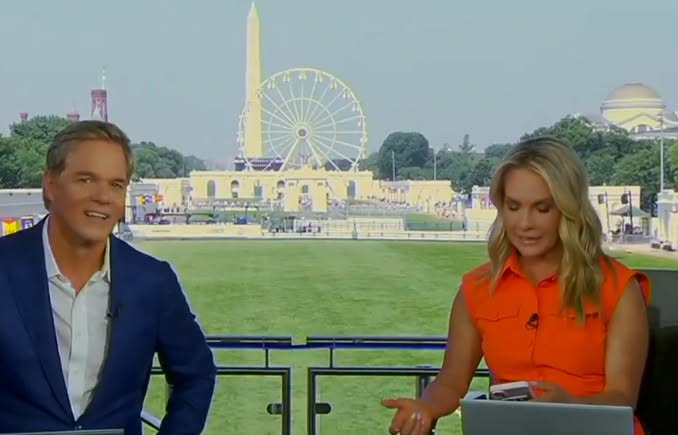 OccupyDemocrats's tweet photo. BREAKING: Trump is so FURIOUS at pathetic State Fair crowds that aides scramble to hide new photos of the Mall from him as they fear no one will show up for his July 4 speech!

This photo showing Fox hosts filling time talking about soccer in front of a completely empty National Mall this morning portends a huge crisis for Donald Trump’s handlers: a chilling fear that no one will show up for his big speech Saturday.

According to CNN, Trump was "livid" after seeing aerial photographs of the kickoff event for his Freedom 250 celebration, which NBC News reported – and all with eyes could see –  drew nowhere near the fantastical figure of 45,000 attendees the president later claimed.

The reaction was so intense that White House staff got rid of photos showing sparse attendance from both official and personal social media accounts to limit circulation of the embarrassing images.

As we know, organized anticipated the fair to be the centerpiece of the 250th anniversary celebrations, but it has been dogged by problems from the start.

First, the Ferris Wheel stopped working and ice cream melted from power outages, a MAGA-fied attendee was arrested on allegations of lewd behavior, and controversy erupted from a Confederate flag display in the North Carolina exhibit.

Most of the performers originally booked for the event withdrew after learning it was tied to the MAGA-aligned Freedom 250 organization rather than the bipartisan America 250 commission established by Congress. But, no worries, Trump decided to step in and headline the big day himself with one of his signature speeches. What could go possibly wrong?
Mother Nature would like a word . . .

Forecasters are predicting temperatures above 100 degrees in Washington on the Fourth, and security will prohibit many items commonly associated with staying cool and lawn picnics, like coolers, beverage containers, blankets, and non-clear bags.

Attendees will also be required to pass through security checkpoints before entering the event area and may need to arrive hours before the evening program begins, crammed onto a lawn and scorching in the sun and heat with virtually no shade until it sets at 8:37 p.m.

With the speech not even scheduled to nearly an hour after that. and the fireworks at the insane hour of 11 p.m., it’s not too difficult to imagine even people who like Trump for some reason giving the event a miss.

We can just imagine the scene in the Oval Office the next day.