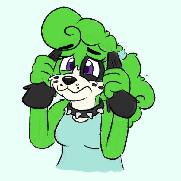 LeonSwiftstorm's tweet photo. I wanted to give a try to this idea. And I happen to have two dogs with floppy ears who I can use. Have an anxious Bonnie and an anxious Hazel. https://t.co/1V8NQZfmcD