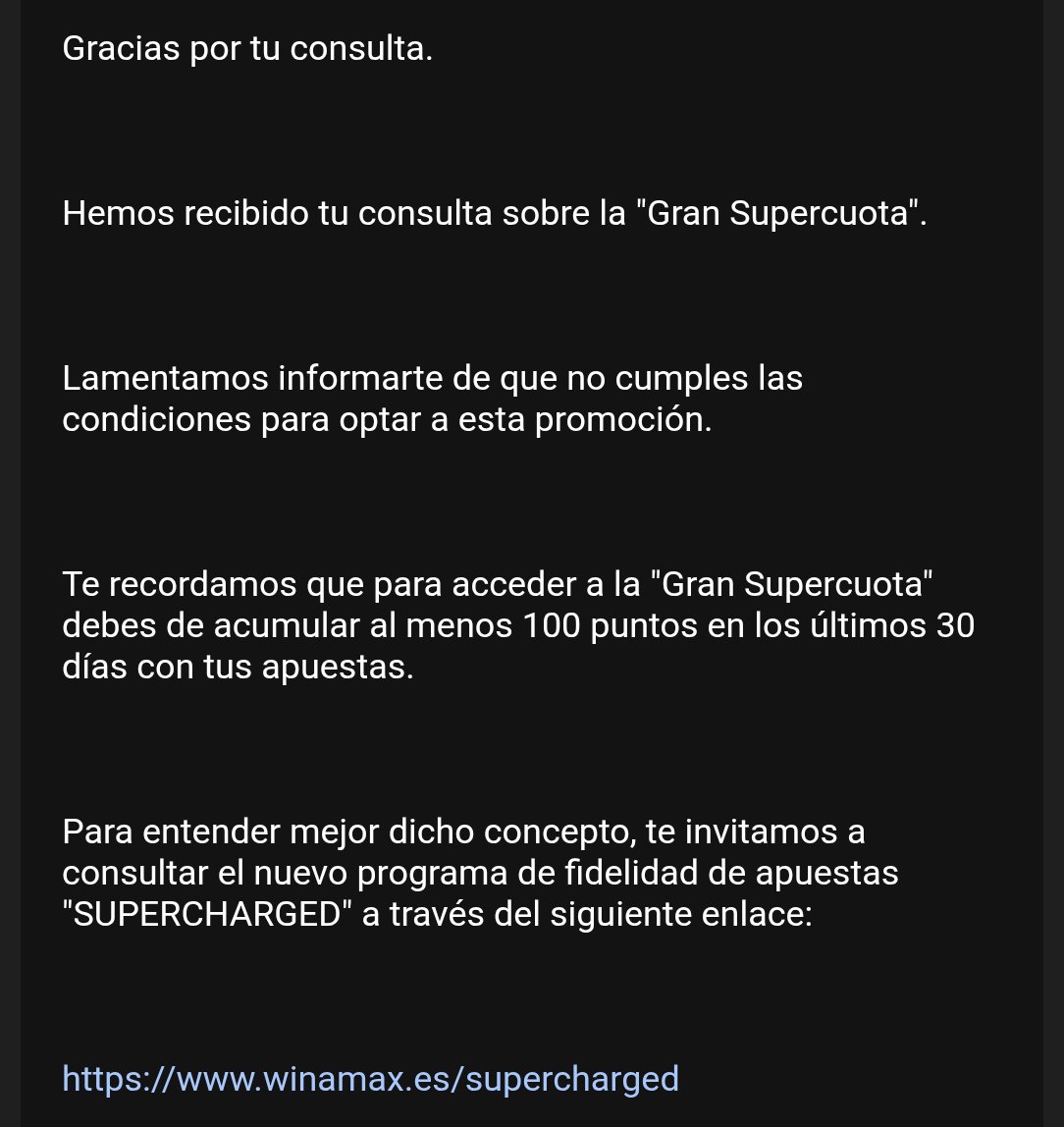 Mrclito's tweet photo. @Picks_Online Yo he hablado con soporte y dice esto https://t.co/mcAfsfTfID