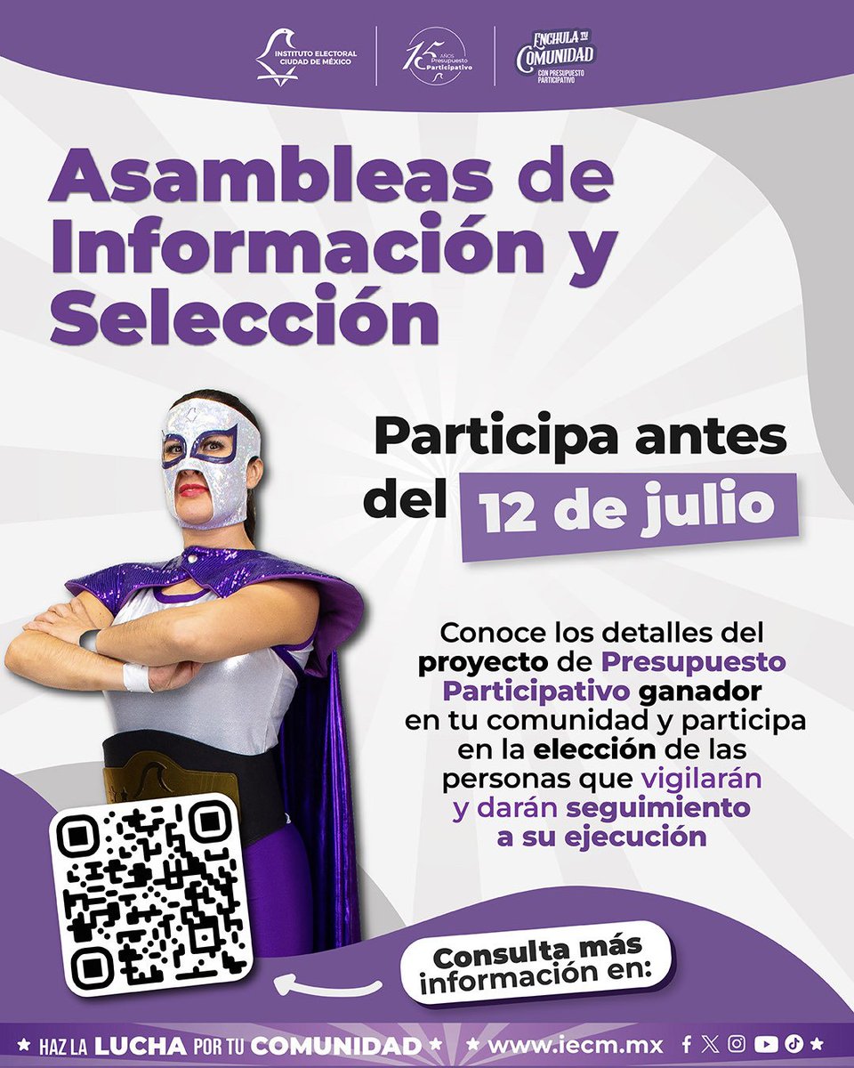 Distrito14IECM's tweet photo. Asiste a las Asambleas de Información y Selección, conoce detalles del proyecto ganador del Presupuesto Participativo 2026 y 2027, y forma parte de las decisiones de tu comunidad. 🏘️
Consulta fechas y sedes en: https://t.co/9YwPcUlNyd https://t.co/8dPqY6zhkC
