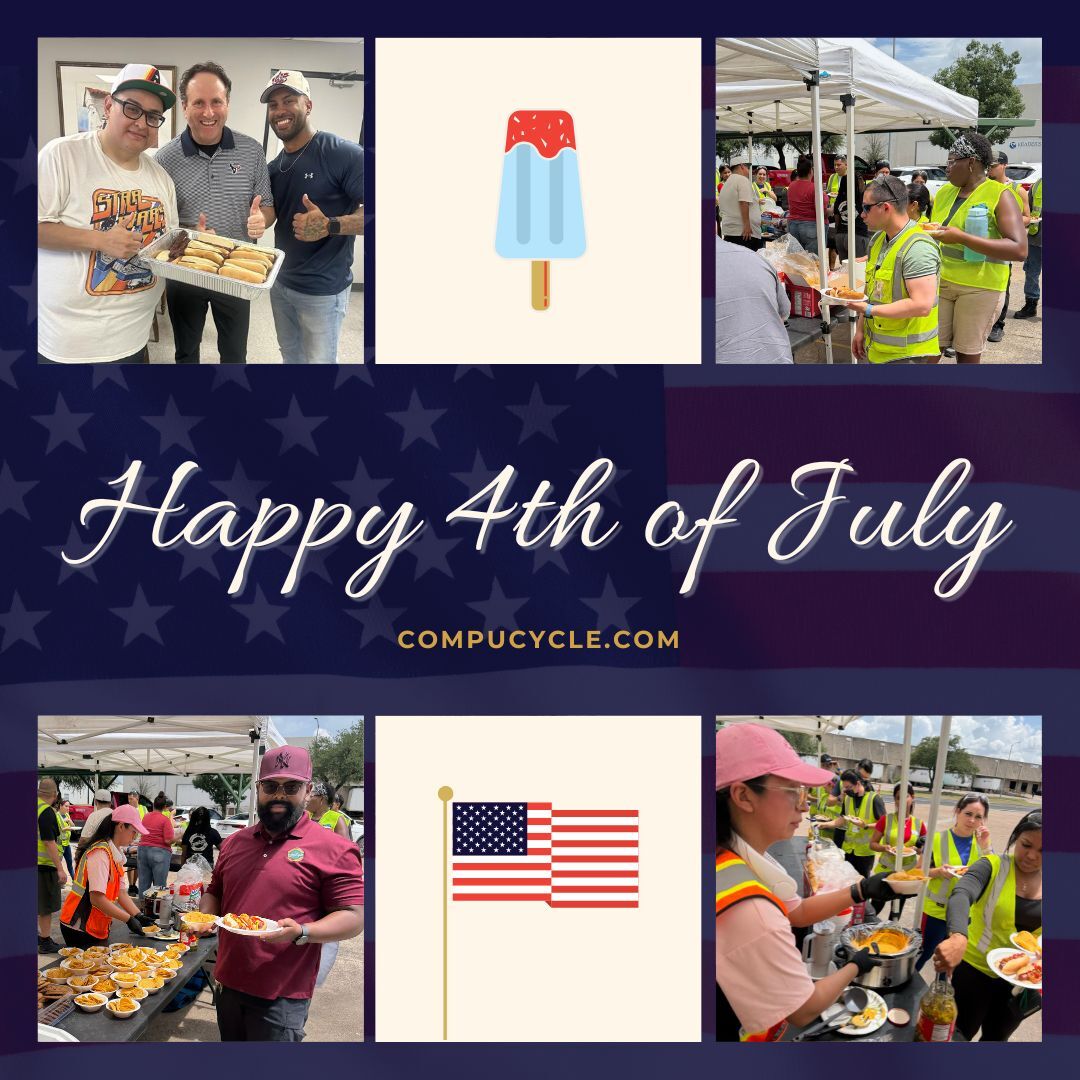 CompuCycle's tweet photo. Before we head off to celebrate the Fourth, we took a little time to celebrate together. 🇺🇸
Good food, great company, and an even better team. We’re grateful for the people who make CompuCycle what it is every day.

Wishing everyone a safe, happy, and relaxing Independence Day! https://t.co/gcj1OeOgrk