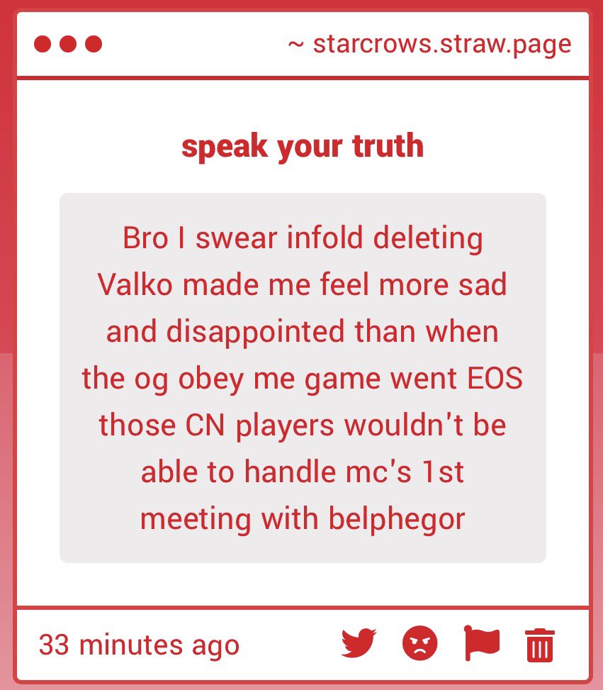 starcrowlogy's tweet photo. help i have no idea what happened in obey me but yeah a lot of people that didn’t even like or care about valko were sad or disappointed about infold’s decision https://t.co/av0nnEY38M