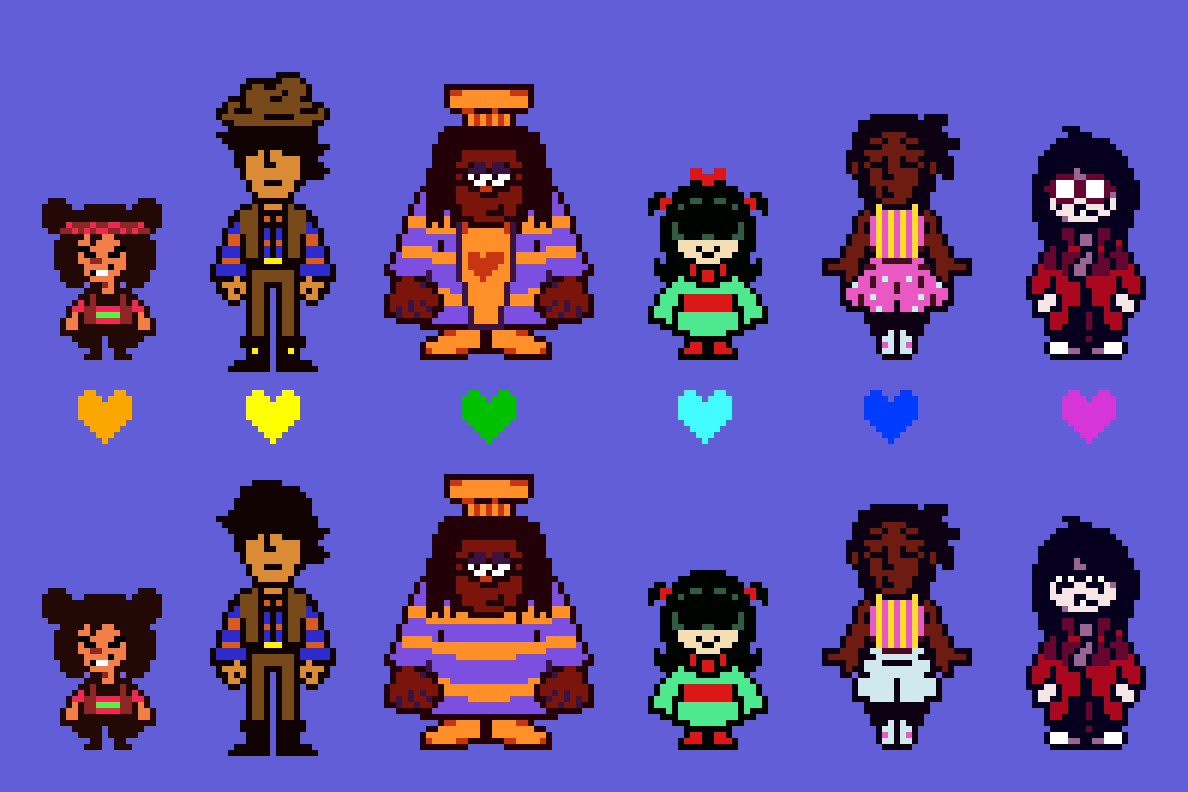 RedactedAtlas's tweet photo. Deltarune Spoilers

Six strangely familiar Humans...
 
Chapter 5 flower inspired take on the fallen humans/human souls with and without their armor  

Pretty happy with how these guys came out in the end https://t.co/xqdqV5R9Sb