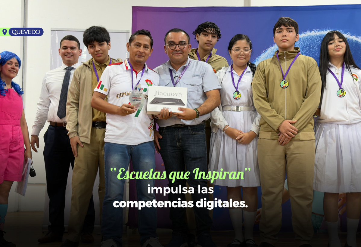 Educacion_Ec's tweet photo. 📍 #Quevedo | La innovación llegó a las aulas con el campamento "Escuelas que me Inspiran", una iniciativa del MINEDEC que fortalece las competencias de docentes y estudiantes en STEAM, robótica, inteligencia artificial y pensamiento computacional. 🤖💡

👩‍🏫 698 docentes y 👨‍🎓 215 estudiantes de ocho instituciones educativas participan en talleres y hackatones liderados por 20 instructores especializados, gracias al trabajo conjunto con la Universidad de las Fuerzas Armadas ESPE, la Universidad Nacional de Educación (UNAE) y el Instituto Geográfico Militar.

🎉 El campamento culminará con un festival que reunirá a cerca de 2.000 asistentes, consolidando un espacio para impulsar el talento, la creatividad y las competencias digitales de nuestra comunidad educativa.