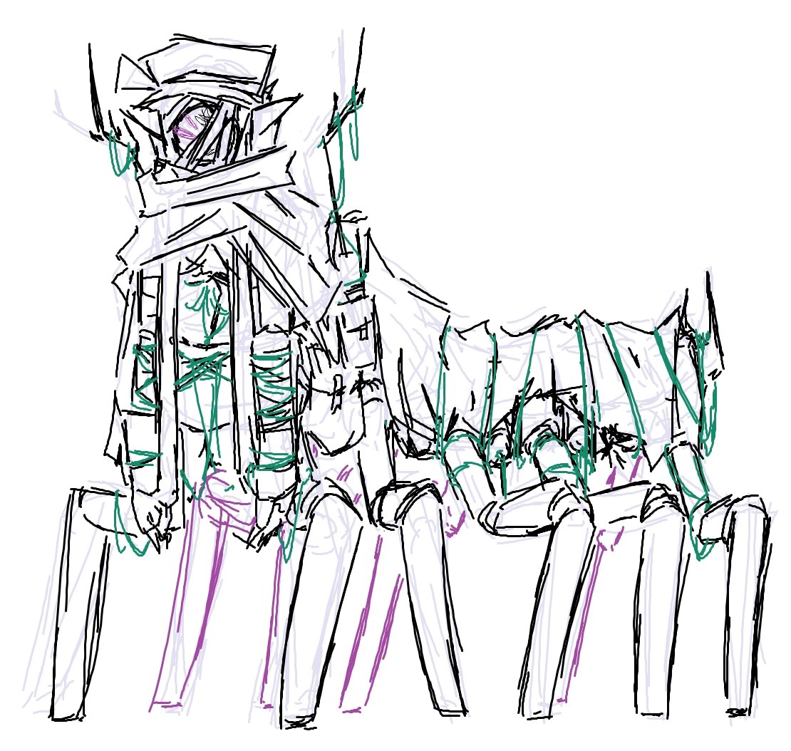 PAMPKLN's tweet photo. @NulledArchives i dont have a finished ref since they always take awhile for me to finish them + due to that i havent created a character page for them but
would you like me to upload my Voidbound Operator then. theyre just a kind of mecha centipede (but ill have to redo the doodle before upload https://t.co/USWVv2LAqJ