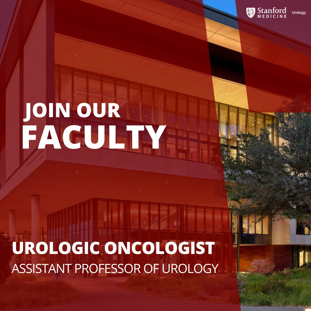 StanfordUrology's tweet photo. The Department of Urology at Stanford and the Veterans Affairs Palo Alto Health Care System (VAPAHCS) are seeking a urologic oncologist to join our department as Assistant Professor in the University Medical Line and staff surgeon at VAPAHCS.
 
Learn more and apply: https://t.co/qocWKGVfxH

@StanfordMed 
@AmerUrological 
@UroOnc 
@liaojoe1 
@geoffsonn
@contisimon
@DrEnemchukwu
@DrBenjaminChung
@DrMEisenberg
@GuolanLu
@johnleppert
@ShkolyarE