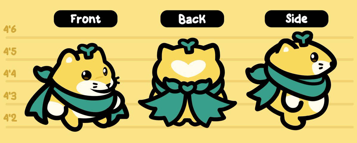 goldbullet_en's tweet photo. The Gubby Reference Sheet🐹🧀 https://t.co/euEXGVLZkT
