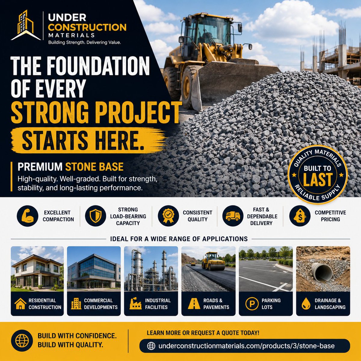 IczyIni's tweet photo. Strong projects begin with a stronger foundation.
Our premium **Stone Base** delivers excellent compaction, stability, and durability for every construction.
✔ Roads
✔ Foundations
✔ Driveways
✔ Parking lots
✔ Infrastructure
Learn more:
https://t.co/dUVROlvlUU
#StoneBase https://t.co/K9Gt1TPkkd