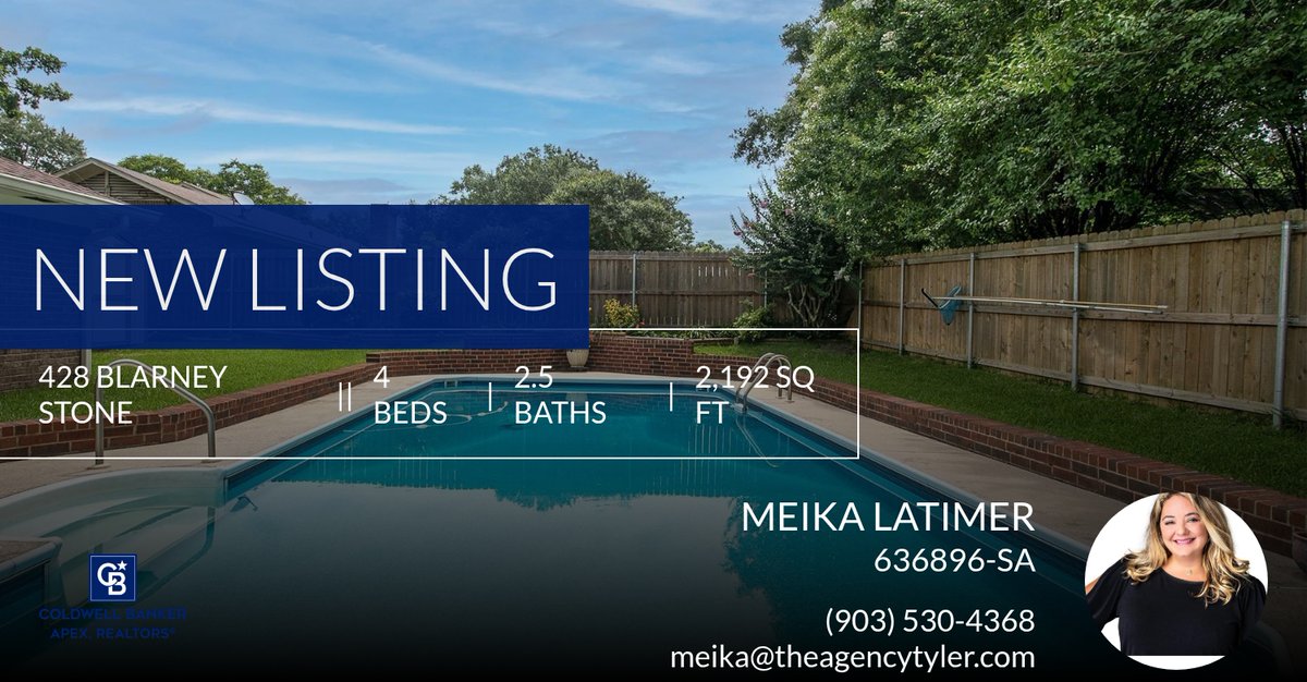 meikae30's tweet photo. 📍 New Listing 📍 Take a look at this fantastic new property that just hit the market located at 428 Blarney Stone in Tyler. Reach out here or at (903) 530-4368 for more information!

Listed by Ashley Deese

Meike Latim... https://t.co/2WduXzxau4 https://t.co/4Tu3au2RPX