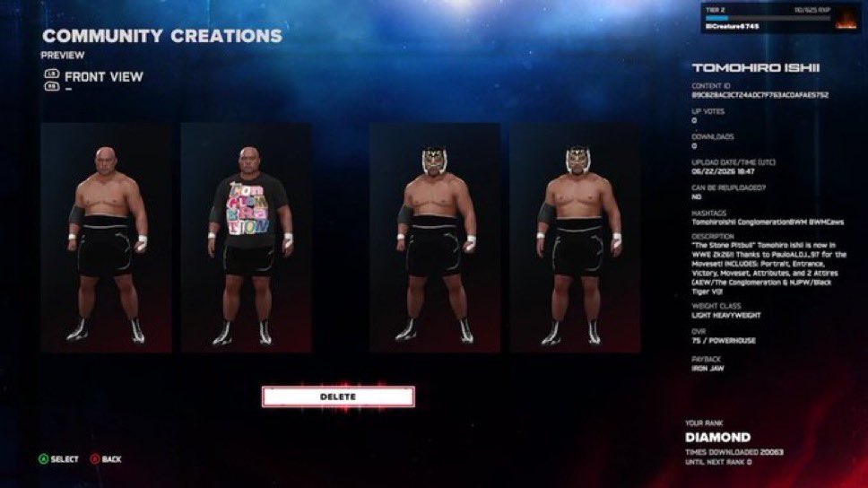 BWMCaws's tweet photo. NEW! #WWE2K26 Upload to Community Creations!

★ The Conglomeration (@SussexCoChicken @orangecassidy @BrimfulOfStone @willowwrestles @AEWHologram @KORcombat @roderickstrong) 

★ Search Tag → ConglomerationBWM or BWMCaws

★ INCLUDES
● Renders
● 2 Attires Each 
● Movesets https://t.co/q80W3Z3trO