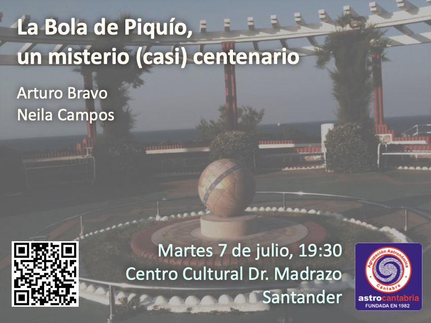 AstroCantabria's tweet photo. ¿Sabes qué tiene de especial la bola del mundo que hay en los Jardines de #Piquío ? ¡Ven a descubrirlo! https://t.co/PmsKXpK8eg