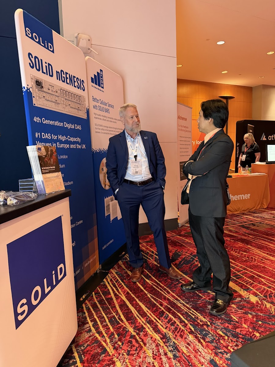 SOLiDUSA's tweet photo. Our team had a fantastic time meeting with industry leaders at #SEAT2026 in Charlotte; chatting with teams and venues about their cellular, talking shop with valuable partners, and checking out the sports technology scene in Charlotte.
#SEATConference #SportsTech https://t.co/0OulXiO9jq