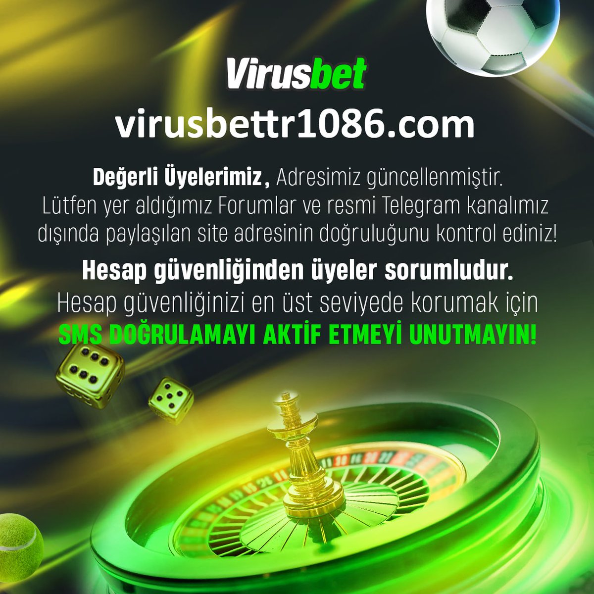Virusbett's tweet photo. ✌️ Değerli Virusbet Türkiye üyeleri, #VirusbetTr giriş adresi güncellenmiştir.

🔒#Virusbet hesap güvenliğinizi en üst seviyede korumak için 2FA'yı aktif etmeyi unutmayın.

✌️ Virusbet Giriş: https://t.co/3tuAImyncl https://t.co/6N9x4DbPSN