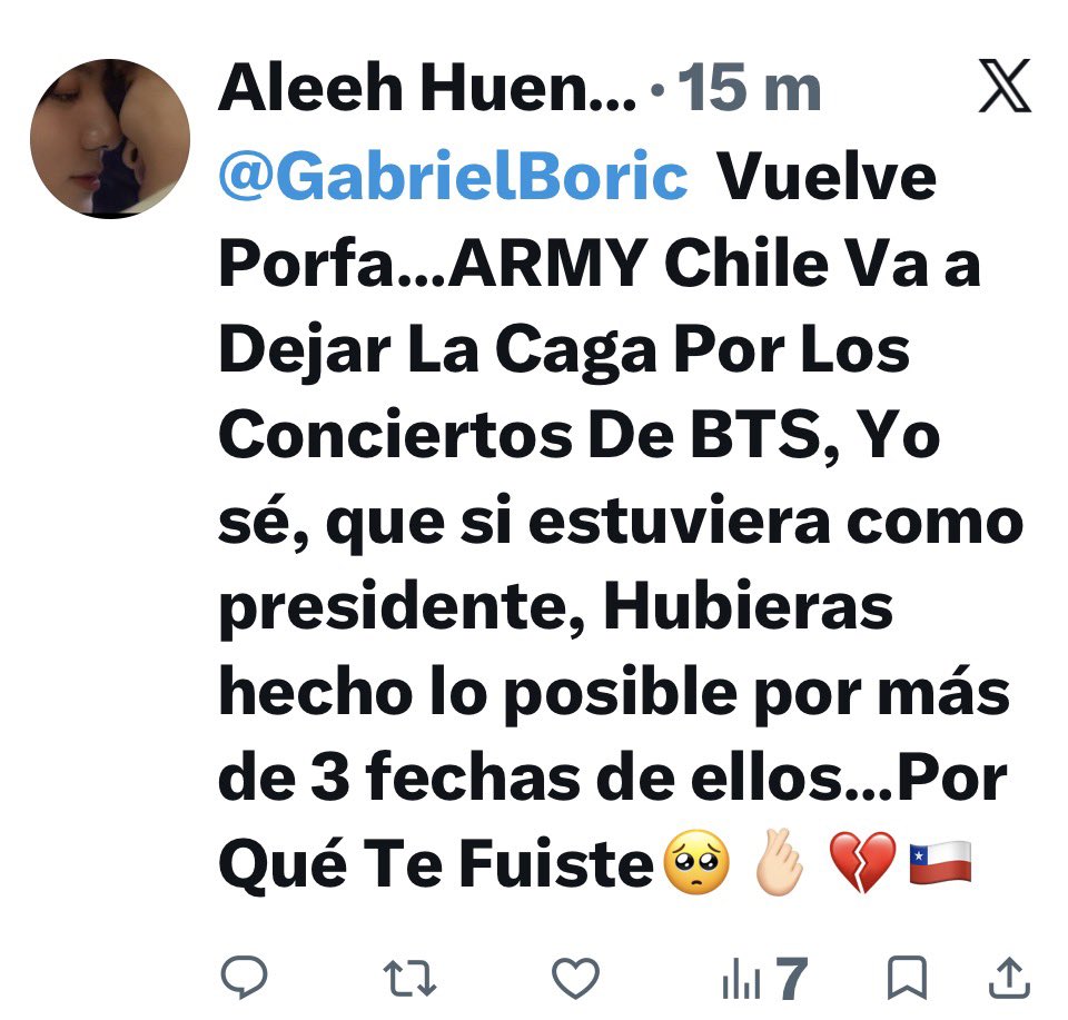 alithaxh's tweet photo. Te Extraño Boric😞 https://t.co/pzCmwEJ6jJ
