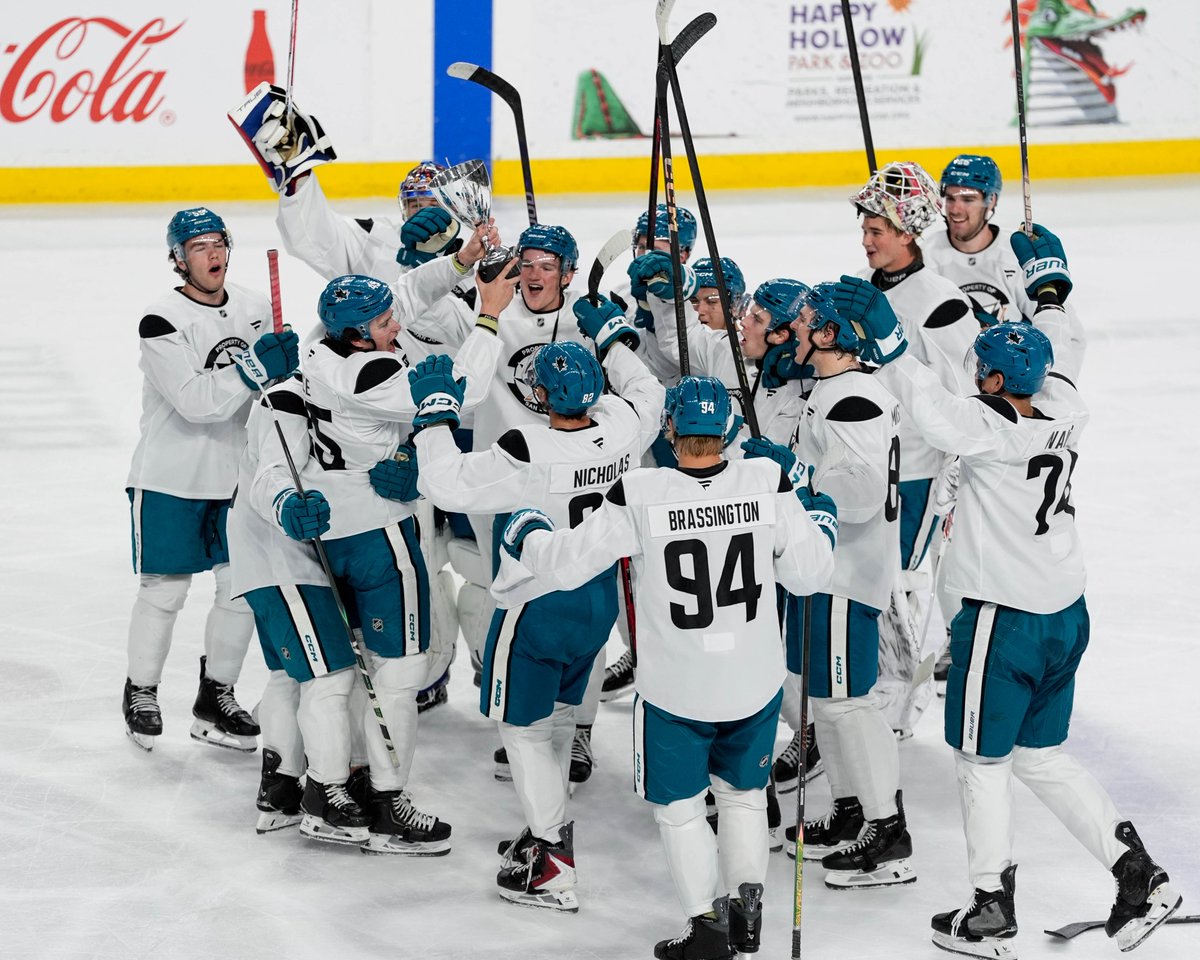 SanJoseSharks's tweet photo. The Marchment Cup goes to Team Marleau!🏆 https://t.co/ZXQ4WdrSr1