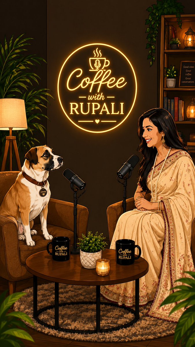 dreamgirlanurup's tweet photo. Our honourable guest coffee ☕ ji maharaj with queenie 👸 @TheRupali 😘 enjoy the back clip #RuFee ❤ #Anupamaa #RupaliGanguly #dreamyrupanu #anupamaobessed https://t.co/apUEZ1B5I5