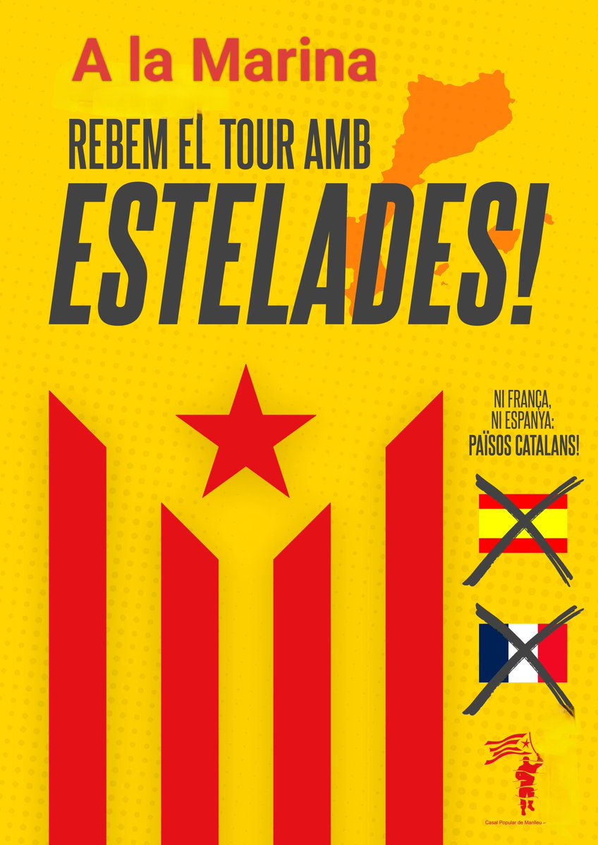 CdrMarina's tweet photo. Quan les càmeres del Tour mirin cap a la Marina, que vegin un poble que no renuncia a la seva llibertat. Estelades als balcons i als carrers! ✊💛❤️ #TourdeFrance #PaïsosCatalans https://t.co/Wfi1yXYpdp