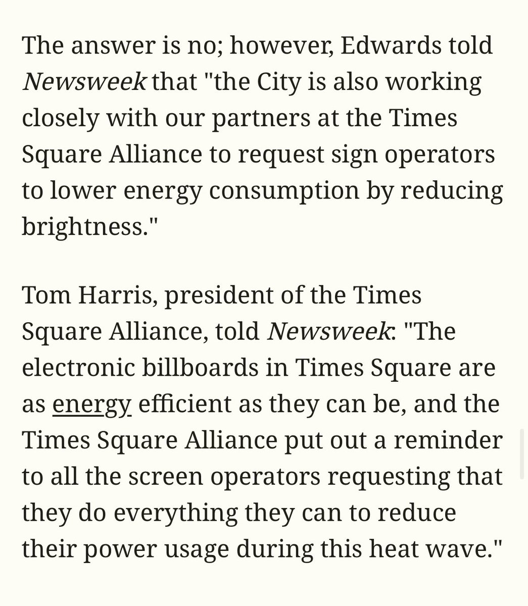 morgan_sung's tweet photo. googled "can the mayor turn off time square" and learned that the city has no authority because the billboards are privately owned by commercial landlords :/ https://t.co/nVtMUejvCb