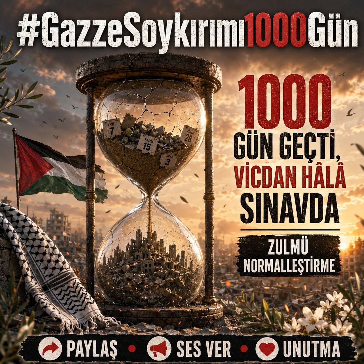KadimOzan's tweet photo. Ey Dünya it'railin Gazze'deki katliamına soykırımına barbarlığna bin gündür sustunuz 
Film izler gibi izlediniz

Ey Müslümanlar bin gündür uyudunuz 

GAZZE'Yİ UNUTMAYIN 

#GazzeSoykırımı1000Gün https://t.co/BDA30VyjO2