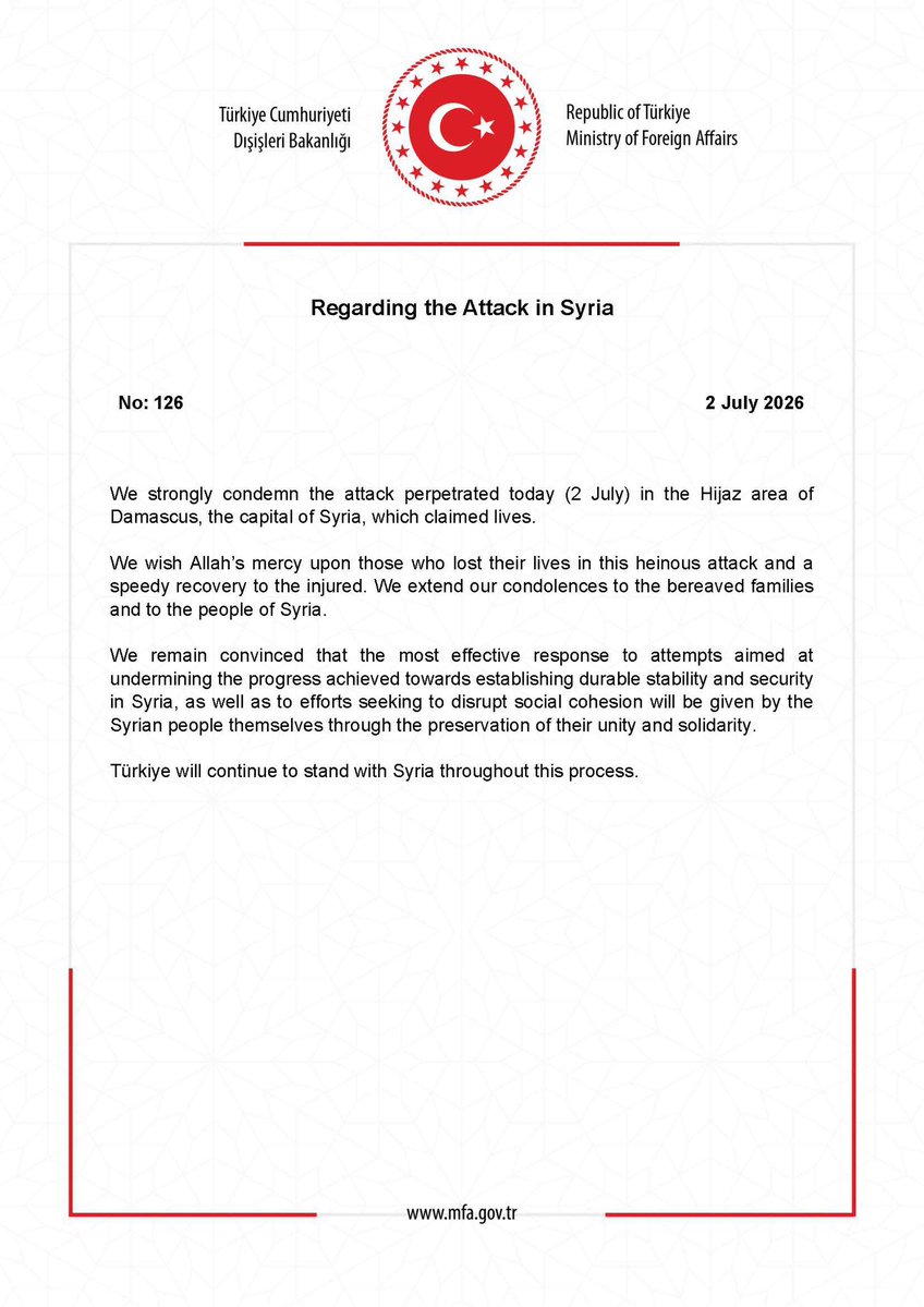MFATurkiye's tweet photo. Regarding the Attack in Syria https://t.co/nkh1GbRMni https://t.co/aJhDxkztqz